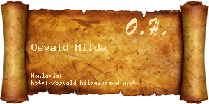 Osvald Hilda névjegykártya
